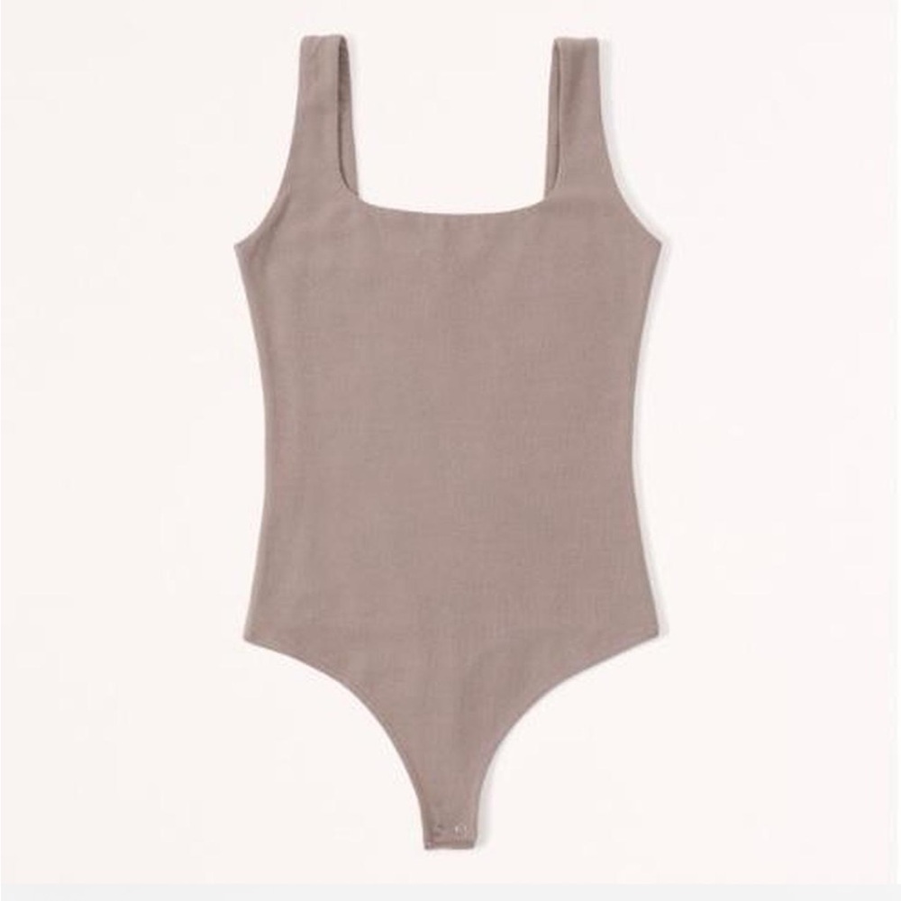 Abercrombie & Fitch Tan Bodysuit One Piece Minimalist Design